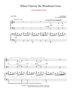When I Survey the Wondrous Cross Choral (PDF download)