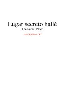 Lugar secreto halle (The Secret Place)