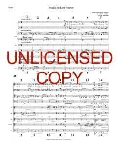 Trust in the Lord Forever Orchestration (PDF download)