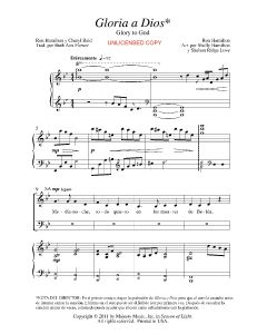 Gloria a Dios - Glory to God (PDF download)