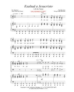 Exaltad a Jesucristo - Lift the Name (PDF download)