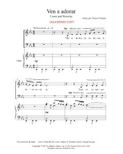 Ven a Adorar - Come and Worship (PDF download)