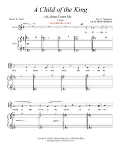 A Child of the King/Jesus Loves Me - Children's Choral (PDF download)