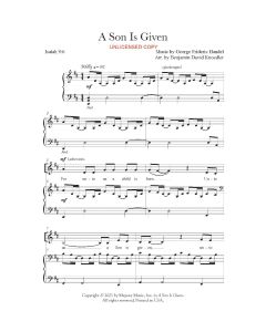 A Son Is Given - Choral Single Song (PDF download)