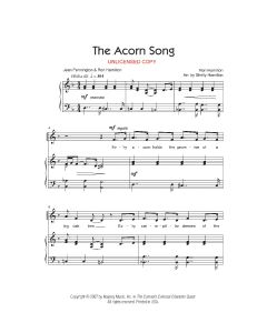The Acorn Song - Children's Vocal (PDF download)