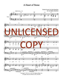 A Heart of Stone Piano/Vocal (PDF download)