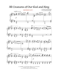 All Creatures of our God and King - Reba Snyder Piano Solo (PDF download)