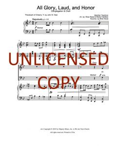 All Glory, Laud, and Honor Choral w/ Congregation (PDF download)