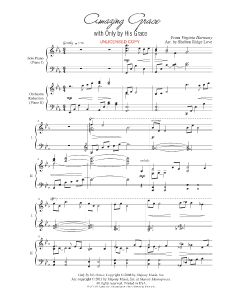 Amazing Grace with Only by His Grace - Shelly Hamilton Piano Duo (PDF download)