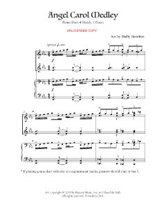 Angel Carol Medley - Piano Duet (PDF download)