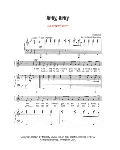 Arky, Arky - Children's Choral (PDF download)