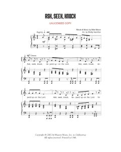 Ask, Seek, Knock - Children's Choral (PDF download)