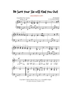 Be Sure Your Sin Will Find You Out - Children's Choral (PDF download)