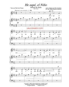 He aqui el Nino (Behold the Babe)