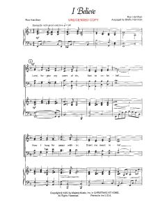 I Believe - Piano/Vocal Choral (PDF download)