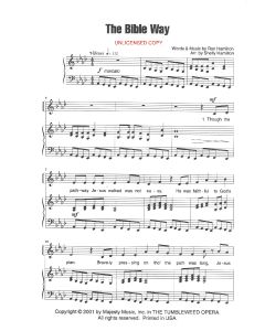 The Bible Way - Children's Choral (PDF download)