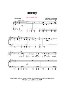 Blarney - Children's Choral (PDF download)