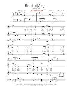 Born in a Manger - Vocal Solo with Optional Duet (PDF download)