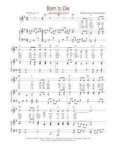 Born to Die - Vocal Solo (PDF download)