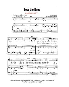 Bow the Knee - Children's Choral (PDF download)