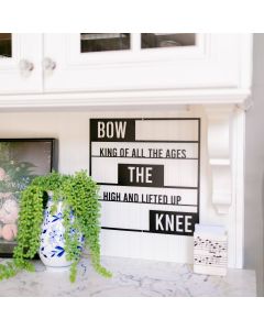 Wall Art - Bow the Knee - Black Aluminum