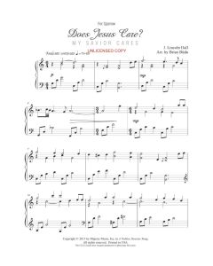 Does Jesus Care? Brian Büda Piano Solo (PDF download)