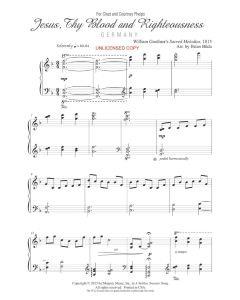 Jesus, Thy Blood and Righteousness - Piano Solo by Brian Büda (PDF download)