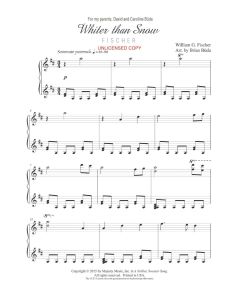 Whiter Than Snow - Brian Büda Piano Solo (PDF download)