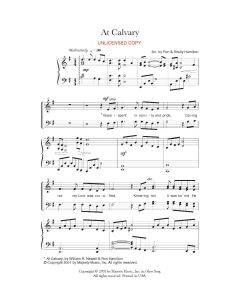 At Calvary - Choral Medley (PDF download)