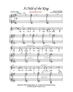 A Child Of The King - Children's Choral (PDF download)