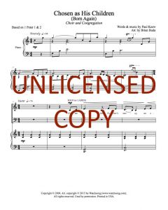 Chosen as His Children (Born Again) Choral w/ Congregation (PDF download)