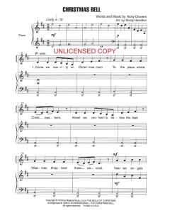 Christmas Bell - Children's Choral (PDF download)