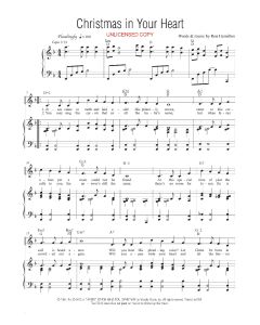 Christmas in Your Heart - Vocal Solo (PDF download)