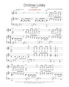 Christmas Lullaby - Vocal Solo w/ Optional Duet (PDF download)