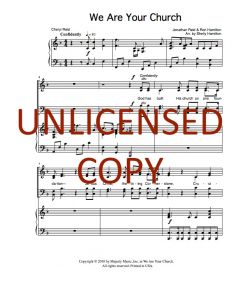 We Are Your Church - Piano/Vocal (PDF download)