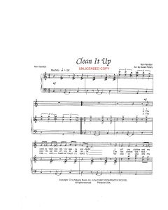 Clean It Up - Children's Choral (PDF download)