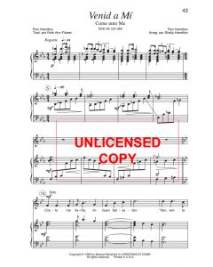 Venid a Mi (Come Unto Me)