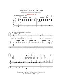 Come as a Child to Christmas - Ladies/Children's Choral (PDF download)