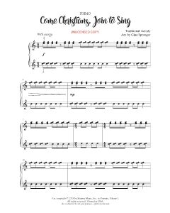 Come Christians, Join to Sing - Gina Sprunger Piano Duet (PDF download)