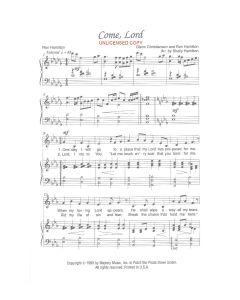 Come, Lord - Children's Choral (PDF download)