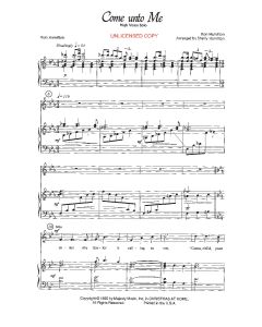 Come Unto Me - Piano/Vocal Solo (PDF download)