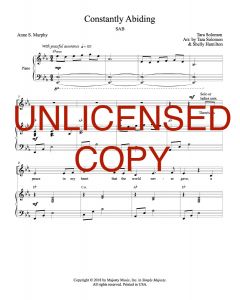 Constantly Abiding SAB - Simply Majesty Version (PDF download)