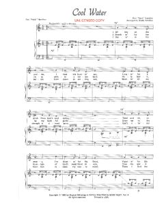 Cool Water - Children's Choral (PDF download)