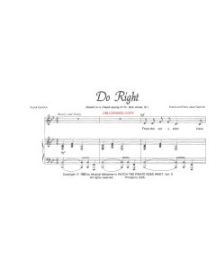 Do Right - Children's Choral (PDF download)