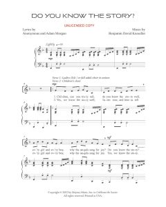 Do You Know the Story? - Piano/Vocal (PDF download)