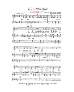 If It's Doubtful - Children's Choral (PDF download)