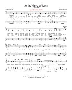 At the Name of Jesus - Hymn Style (PDF download)
