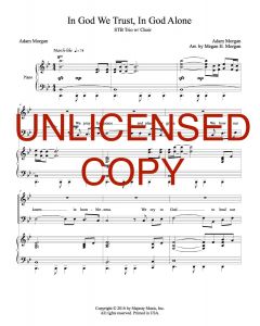In God We Trust, In God Alone STB Trio (PDF download)