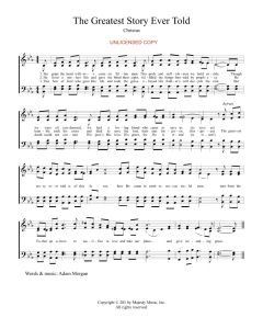 The Greatest Story Ever Told - Hymn Style (PDF download)