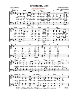 Eres Bueno, Dios - You Are Always Good Hymn Style (PDF download)